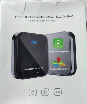 Phoebus Link PL8 Plus Wireless CarPlay Adapter Wired to Wireless USB Dongle NEW
